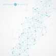 © pro500 - Geometric abstract background with connected line and dots. Structure molecule and communication. Big Data Visualization. Medical, technology, science background. Vector illustration.