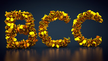 Goldene Münzen Formen Kryptowährung BitConnect