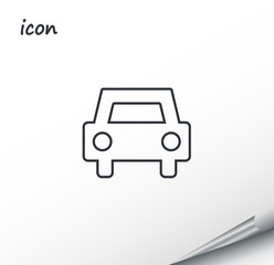 Wall Mural - vector icons of car on a wrapped silver sheet