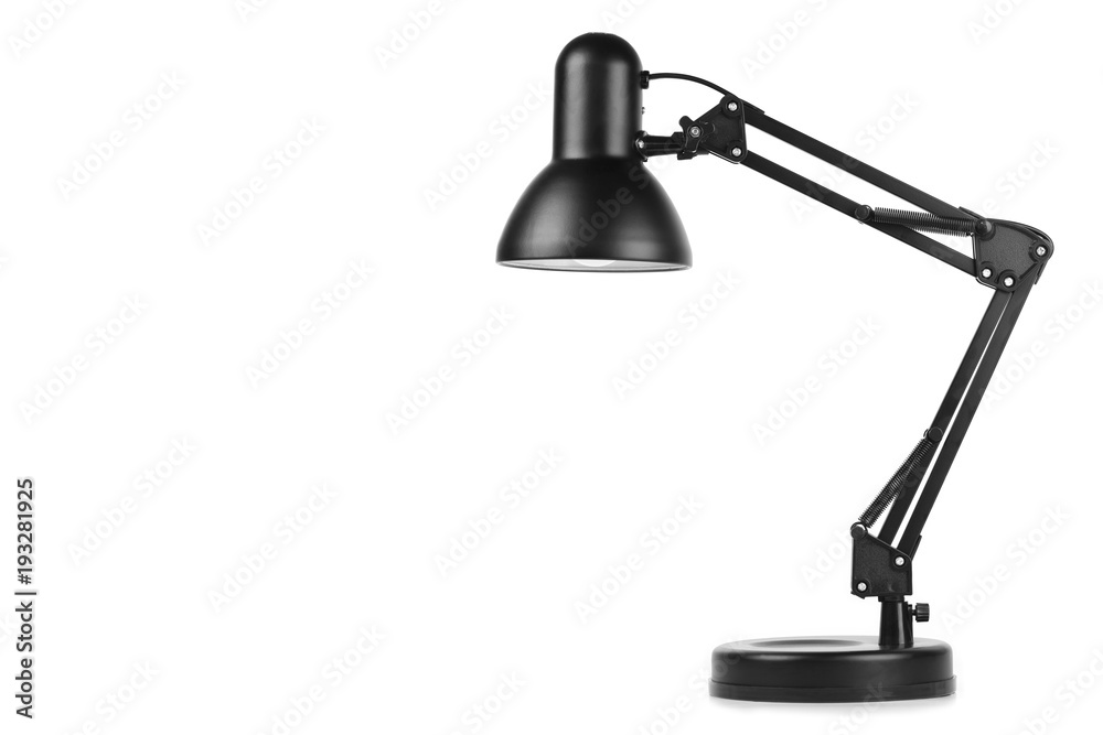 Black table lamp - obrazy, fototapety, plakaty 