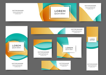 Wall Mural - Web banner waves