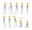 © Boyko.Pictures - Young pretty blond woman - vector cartoon people character set