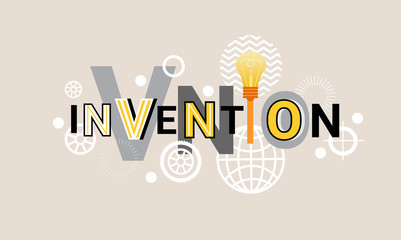 Poster - Invention Creative Project Development Web Banner Abstract Template Background Vector Illustration