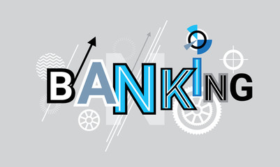 Poster - Business Banking And Finance Web Banner Abstract Template Background Vector Illustration