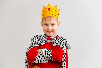 Boy in a king costume