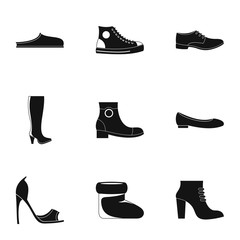 Poster - Special footwear icons set. Simple set of 9 special footwear vector icons for web isolated on white background