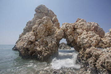 rocks near the birthplace of aphrodite