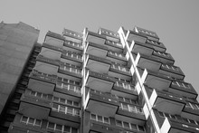 Council Tower Blocks Of Post War Era Manufactured From Prefabricated Concrete Panels