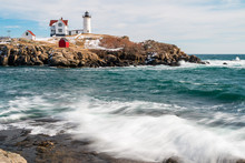 A Wonderful Lighthouse Perched On An Island In Maine. 