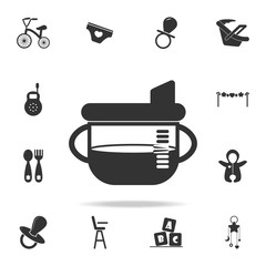 Sticker - Sippy cup icon. Set of child and baby toys icons. Web Icons Premium quality graphic design. Signs and symbols collection, simple icons for websites, web design