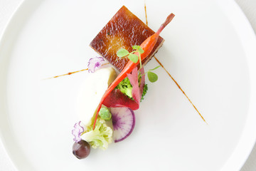 Exquisite dish, creative restaurant meal concept, haute couture food