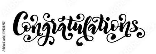 Cuadros en Lienzo Congratulations hand lettering quote