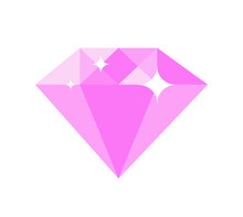 Diamond Of Pink Color Vector Illustration