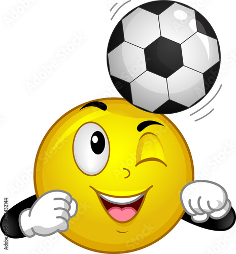 Mascot Smiley Soccer Illustration Stock Vector | Adobe Stock