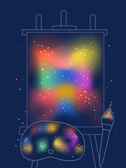 Poster - Colors Painting Rainbow Illustration