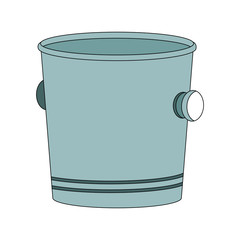 Wall Mural - Empty ice bucket icon vector illustration graphic design