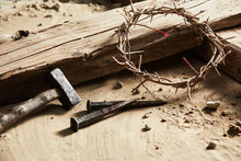 Easter Background Depicting The Crucifixion