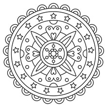 Mandala. Coloring Page. Vector Illustration.