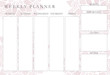 Weekly planner with mandalas, stationery organizer for daily plans, floral vector weekly planner template, schedules