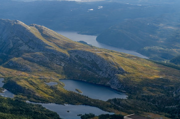 Scandinavian mountains landscape in summer