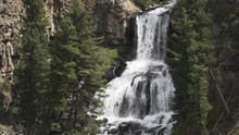 A 17% Slow Motion Clip Of Undine Falls In Yellowstone National Park, Usa