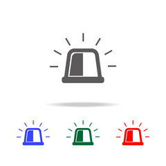 Poster - Siren Icon. Elements in multi colored icons for mobile concept and web apps. Icons for website design and development, app development