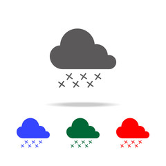 Poster - cloud snowflake icon. elements in multi colored icons for mobile concept and web apps. icons for web