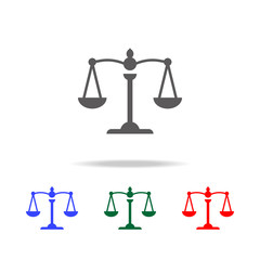 Poster - Silhouette icon libra. Elements in multi colored icons for mobile concept and web apps. Icons for website design and development, app development