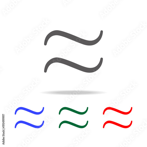 Approximately Equal Symbol Icon Elements In Multi Colored Icons For Mobile Concept And Web Apps Icons For Website Design And Development App Development Stock Vector Adobe Stock