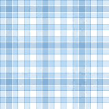 White And Blue Plaid Seamless Pattern. Vector Background