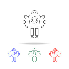 Wall Mural - robot strongman icon. Elements in multi colored icons for mobile concept and web apps. Icons for website design and development, app development