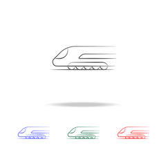 Poster - high-speed train logo icon. Elements in multi colored icons for mobile concept and web apps. Icons for website design and development, app development