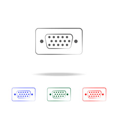 Poster - VGA Port icon. Elements in multi colored icons for mobile concept and web apps. Icons for website design and development, app development