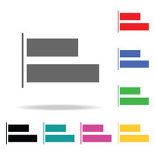 Alignment Button Icon. Elements In Multi Colored Icons For Mobile Concept And Web Apps. Icons For Website Design And Development, App Development