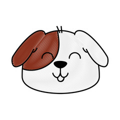 Naklejka na meble cute dog mascot head vector illustration design