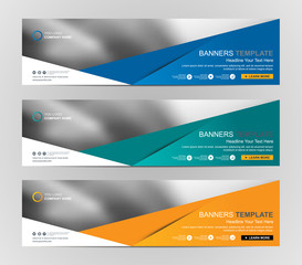 Abstract Web banner design background or header Templates