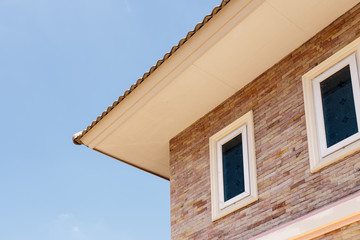 House roof against a blue sky