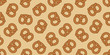 Pretzel cookie baked snack doodle vector isolated wallpaper background