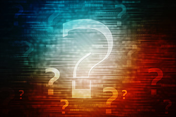 Poster - 2d rendering question mark illustration