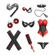 © topvectors - Fetish stuff for role playing and bdsm sett of vector Illustrations on a white background