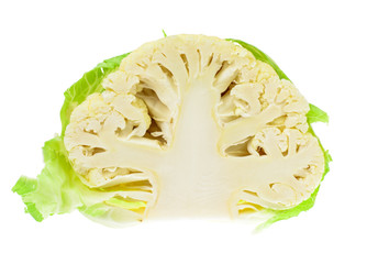 Freshly cut fresh cauliflower, concept of vegetarian food