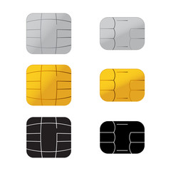 Chip of credit card icon