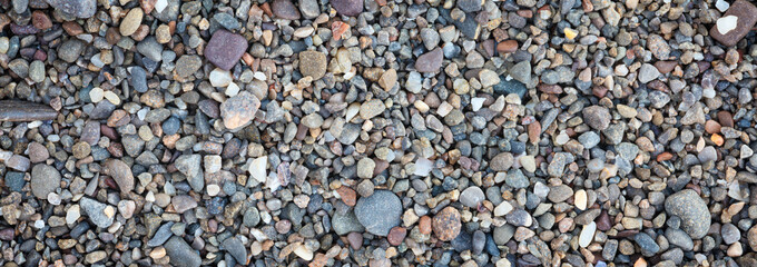 Poster - Web banner abstract smooth round pebbles sea texture background