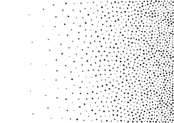 Wall Mural - abstract gradient halftone random dots background. a4 paper size, vector illustration, bw backdrop u