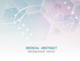 Abstract molecules medical background concept template design Vector Illustration.