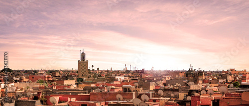 Cuadros en Lienzo Nice view in the city of Marrakesh in Morocco - Africa