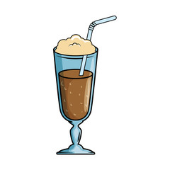 Sticker - milk shake fresh icon vector illustration design