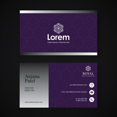 Wall Mural - Modern business card template with flat user interface