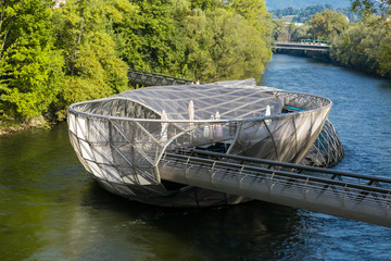 Poster - Murinsel Bridge in Graz