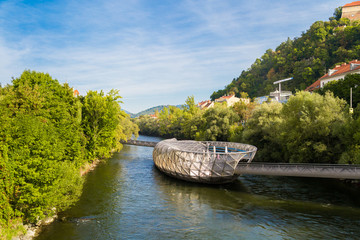 Poster - Murinsel Bridge in Graz